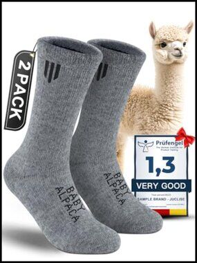 Baby Alpaca Wool Crew Socks Thick Thermal Winter Hiking